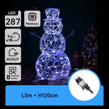 Aigostar - LED utomhus juldekoration 3,6W/31/230V 6500K 120cm IP44 snögubbe