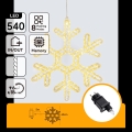 Aigostar - LED utomhus juldekoration 540xLED/6W/230V 43 cm IP44 varmvit snöflinga