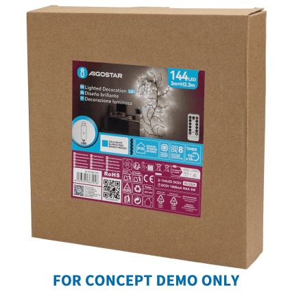 Aigostar - LED utomhus juldekoration 540xLED/6W/230V IP44 kallvit 45cm