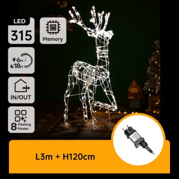 Aigostar - LED utomhus juldekoration LED/3,6W/31/230V 2700K 120 cm IP44 ren