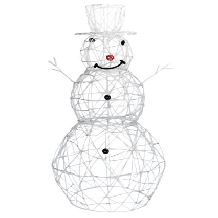 Aigostar-LED Utomhus juldekoration LED/3,6W/31/230V 6500K 90cm IP44 snögubbe