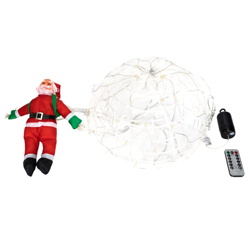 Aigostar - LED utomhus juldekoration LED/3xAA IP44 jultomte
