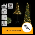 Aigostar - LED utomhus julgran 100xLED 1,5m IP44 grön varmvit