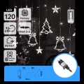 Aigostar - LED utomhus julljusslinga 120xLED/8 funktioner 3x0,6m IP44 kallvit + fjärrkontroll