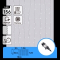 Aigostar - LED utomhus julljusslinga 156xLED/8 funktioner 4,2x1,2m IP44 kallvit