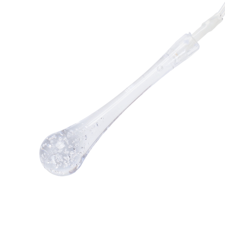 Aigostar - LED utomhus julslinga 100xLED/8 funktioner 3xAA 10 m IP44 varmvit droppformade