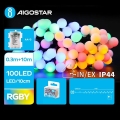 Aigostar - LED utomhus julslinga 100xLED/3xAA/8 funktioner 10,3 m IP44 flerfärgad