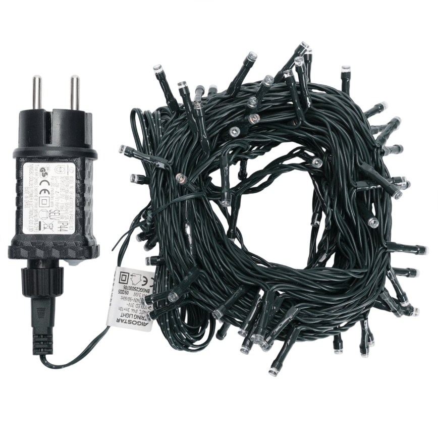 Aigostar - LED utomhus julslinga 100xLED/8 funktioner 13m IP44 varmvit