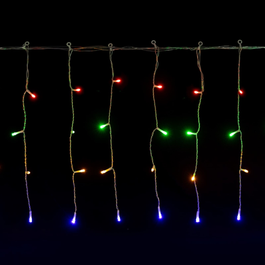 Aigostar-LED Utomhus julslinga 100xLED/8 funktioner 3xAA 8x0,4m IP44 flerfärgad