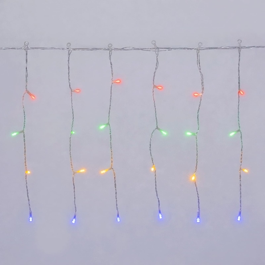 Aigostar-LED Utomhus julslinga 100xLED/8 funktioner 3xAA 8x0,4m IP44 flerfärgad