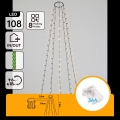 Aigostar - LED utomhus julslinga 108xLED/8 funktioner 3xAA 1,8m IP44 varmvit