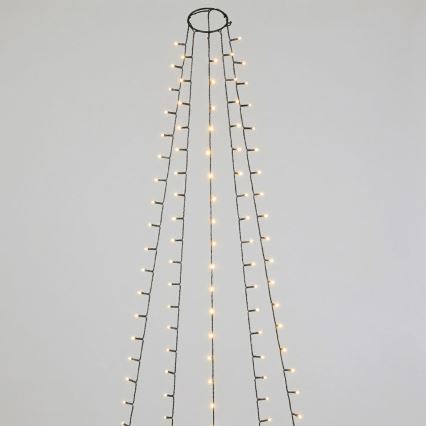 Aigostar - LED utomhus julslinga 108xLED/8 funktioner 3xAA 1,8m IP44 varmvit