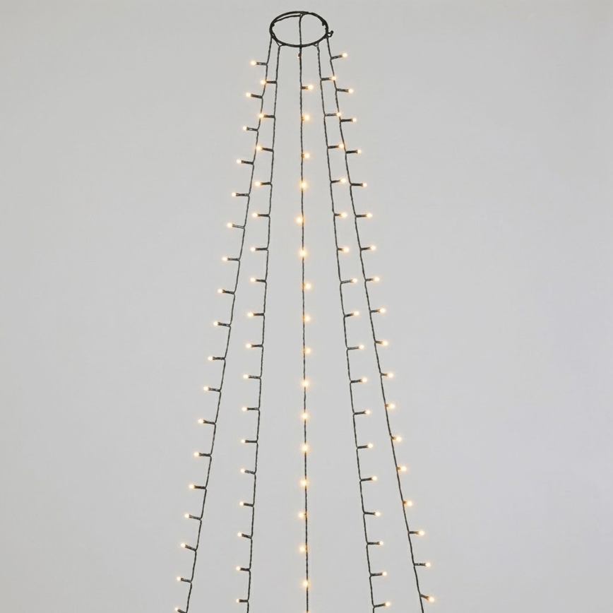 Aigostar - LED utomhus julslinga 108xLED/8 funktioner 3xAA 1,8m IP44 varmvit