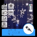 Aigostar - LED Utomhus julslinga 120xLED/6W/230V/8 funktioner 3x0,6m IP44 kallvit + fjärrkontroll