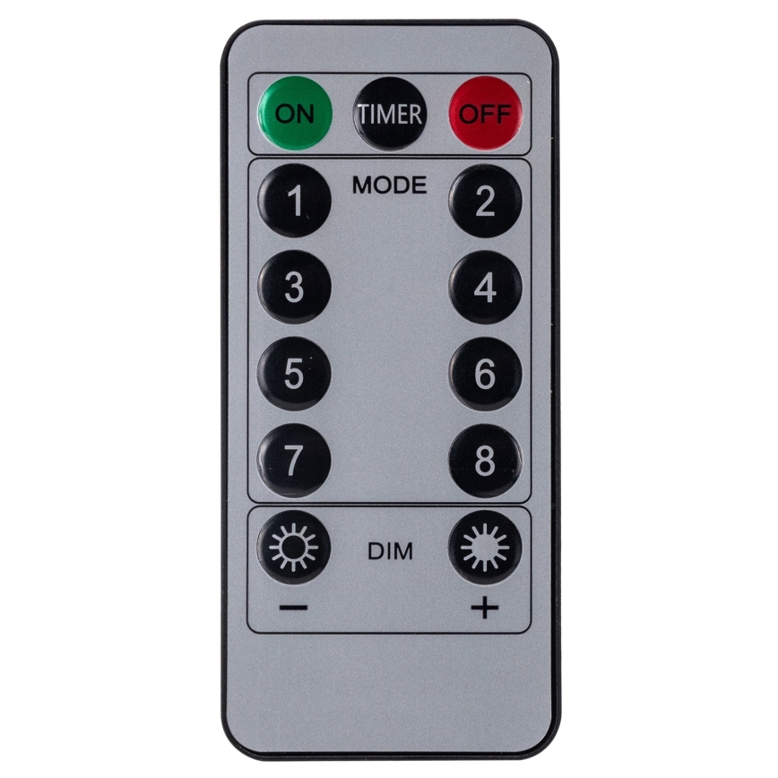 Aigostar - LED utomhusslinga för jul 120 LED/8 funktioner 3 x 0,6 m IP44 varmvit + fjärrkontroll