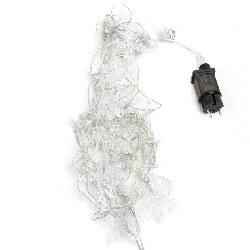 Aigostar - LED utomhus julslinga 120xLED/8 funktioner 3x0,7m IP44 kallvit + fjärrkontroll