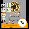 Aigostar - LED utomhus julslinga 160xLED+40xLED 13m IP44 varmvit+kallvit