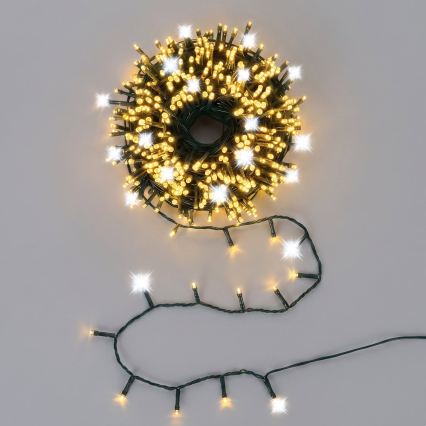 Aigostar - LED utomhus julslinga 160xLED+40xLED 13m IP44 varmvit+kallvit