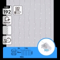 Aigostar - LED utomhus julslinga 192xLED/8 funktioner 3xAA 4,5x1,2m IP44 kallvit