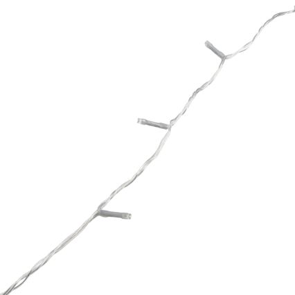 Aigostar - LED utomhusjulslinga 200 LED/8 funktioner 4xAA 20 m IP44 kallvit