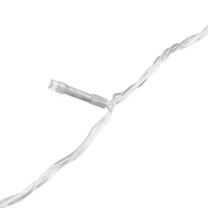Aigostar - LED utomhusjulslinga 200 LED/8 funktioner 4xAA 20 m IP44 kallvit