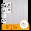 Aigostar - LED utomhus julslinga 200xLED/8 funktioner 3xAA 5x2m IP44 varmvit