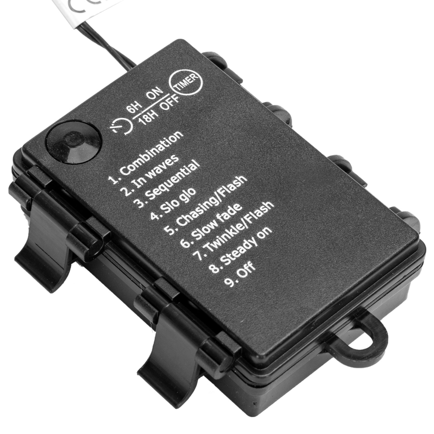 Aigostar - LED utomhus julslinga 25xLED/8 funktioner 3xAA 2,8m IP44 flerfärgad