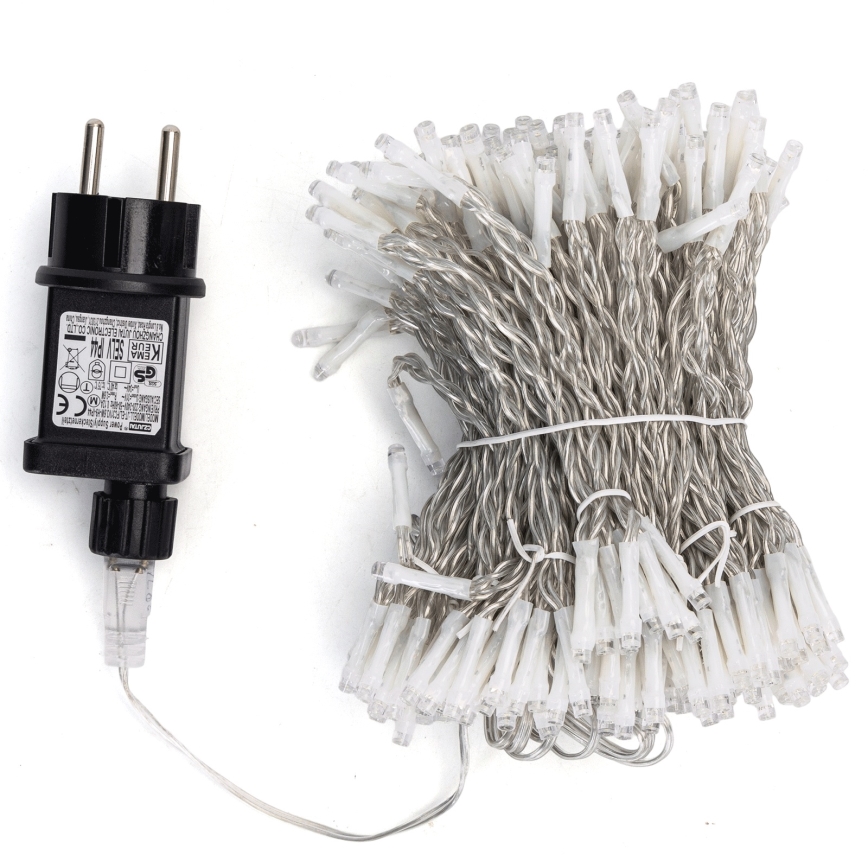 Aigostar - LED ljusslinga för utomhusbruk, jul 288 LED/8 funktioner, 1,5×1,8 m, IP44, kallvit