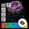 Aigostar - LED utomhus julslinga 300xLED/8 funktioner 3xAA 15,3m IP44 flerfärgad