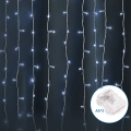 Aigostar - LED utomhus julslinga 300xLED/8 funktioner 3xAA 6x2m IP44 kallvit