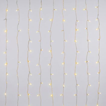 Aigostar - LED utomhus julbelysning 372xLED/8 funktioner 3xAA 6x1,2m IP44 varmvit
