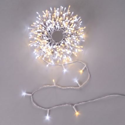 Aigostar - LED utomhus julslinga 400 LED/8 funktioner 43 m IP44 varmvit/kallvit