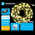 Aigostar - LED utomhus julslinga 500xLED/8 funktioner 53m IP44 varmvit