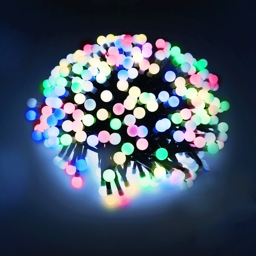 Aigostar - LED utomhus julslinga 50xLED/8 funktioner 3xAA 5,3m IP44 flerfärgad