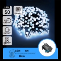 Aigostar -LED Utomhus julslinga 50xLED/8 funktioner 3xAA 5,3m IP44 kallvit