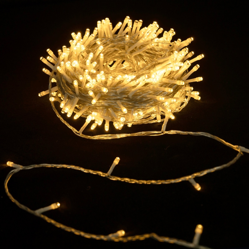 Aigostar - LED utomhus julslinga 50xLED/8 funktioner 3xAA 5,3m IP44 varmvit