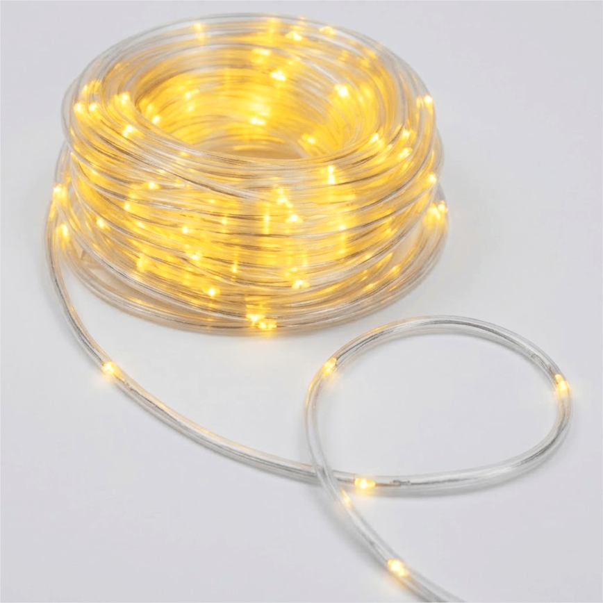 Aigostar - LED utomhus julslinga 50xLED/8 funktioner 3xAA 5,3m IP44 varmvit