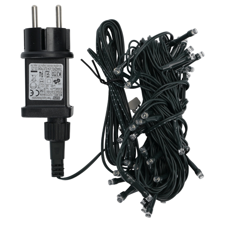 Aigostar - LED utomhus julslinga 50xLED/8 funktioner 8m IP44 kallvit