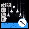 Aigostar - LED utomhus julslinga 70xLED 1,2x1m IP44 kallvit stjärnor