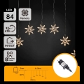 Aigostar - LED utomhus julslinga 84xLED/8 funktioner 1,2x1m IP44 varmvit snöflingor