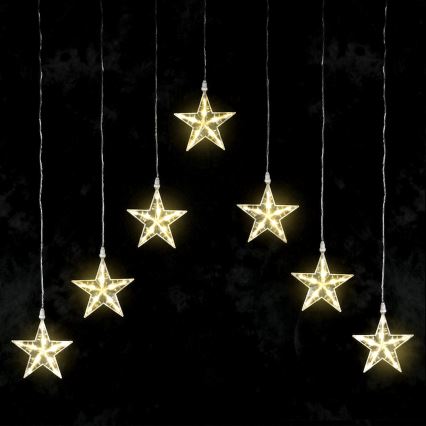 Aigostar - LED utomhus julslinga med stjärnor 70xLED/230V 1,2x1m IP44 varmvit