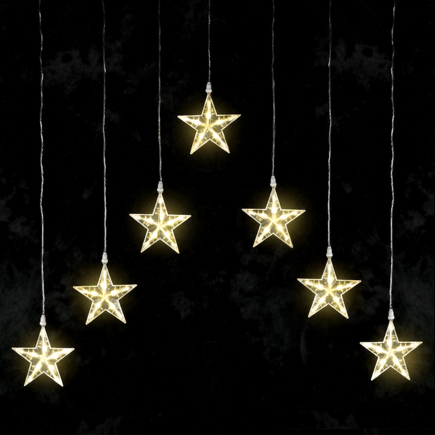 Aigostar - LED utomhus julslinga med stjärnor 70xLED/230V 1,2x1m IP44 varmvit