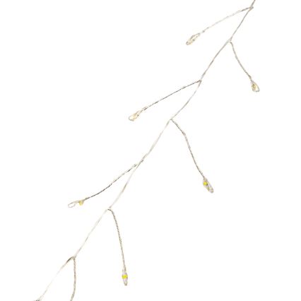 Aigostar - LED utomhus ljusslinga för jul 300xLED/8 funktioner 3xAA 9,3m IP44 varmvit