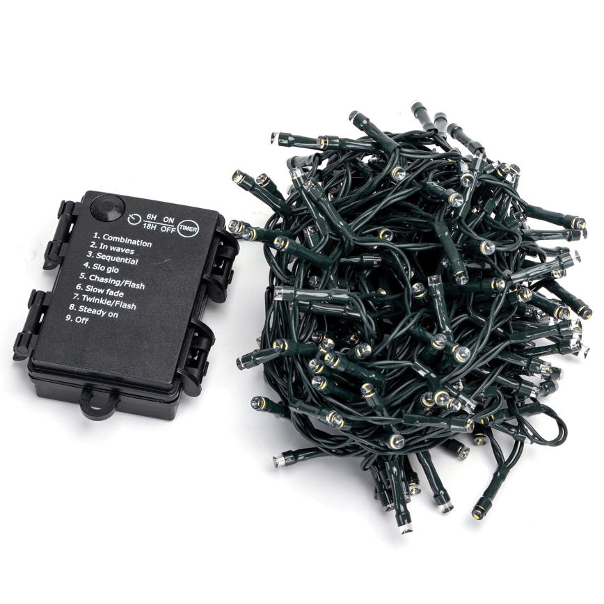 Aigostar -LED Utomhus  slinga 200xLED/8 funktioner 3xAA 10,3m IP44 flerfärgad