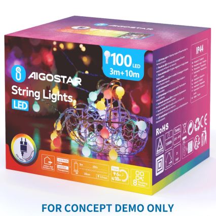 Aigostar - LED-utomhusdekoration 372xLED 60 cm IP44 fjäril/blå