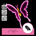 Aigostar - LED utomhusdekoration 558xLED 90 cm IP44 fjäril/rosa