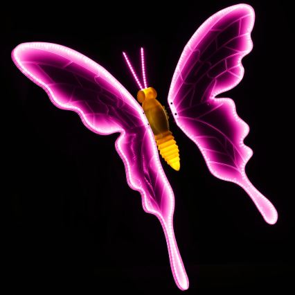 Aigostar - LED utomhusdekoration 558xLED 90 cm IP44 fjäril/rosa