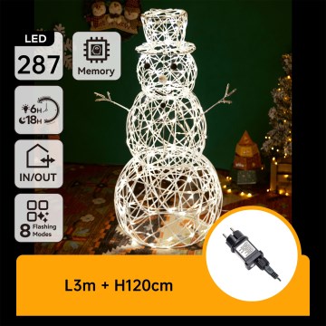 Aigostar - LED-utomhusdekoration för jul 3,6W/31/230V 2700K 120 cm IP44 snögubbe