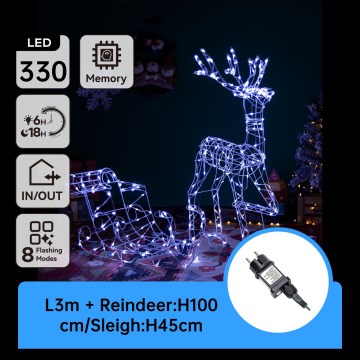 Aigostar - LED utomhusdekoration LED/3,6W/31/230V 6500K 90/45cm IP44 ren med släde