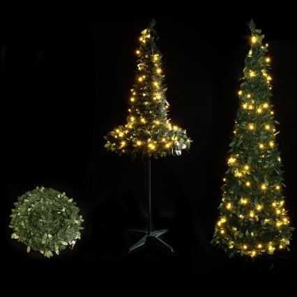 Aigostar - LED utomhus julgran 100xLED 1,5m IP44 grön varmvit